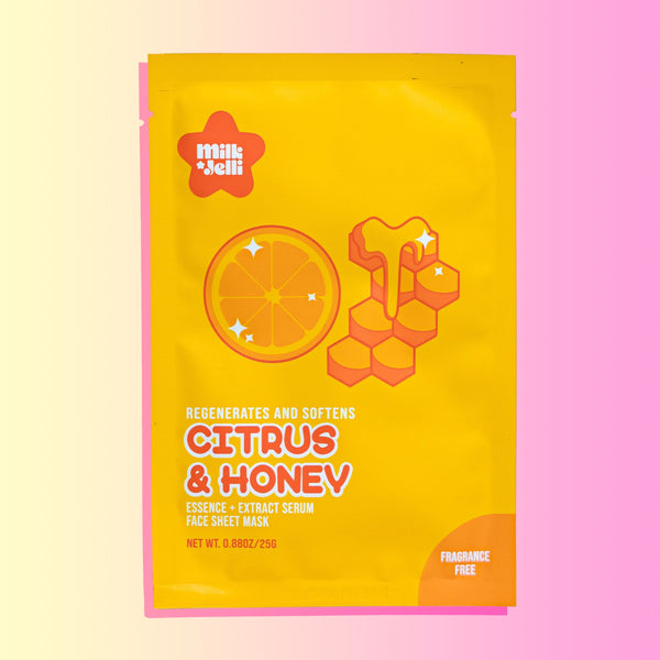 Milk Jelli Citrus + Honey Face Mask (7/Box) Camille Beckman Wholesale
