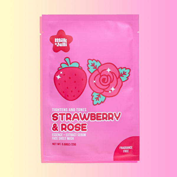 Milk Jelli Strawberry + Rose Face Mask (7/Box) Camille Beckman Wholesale