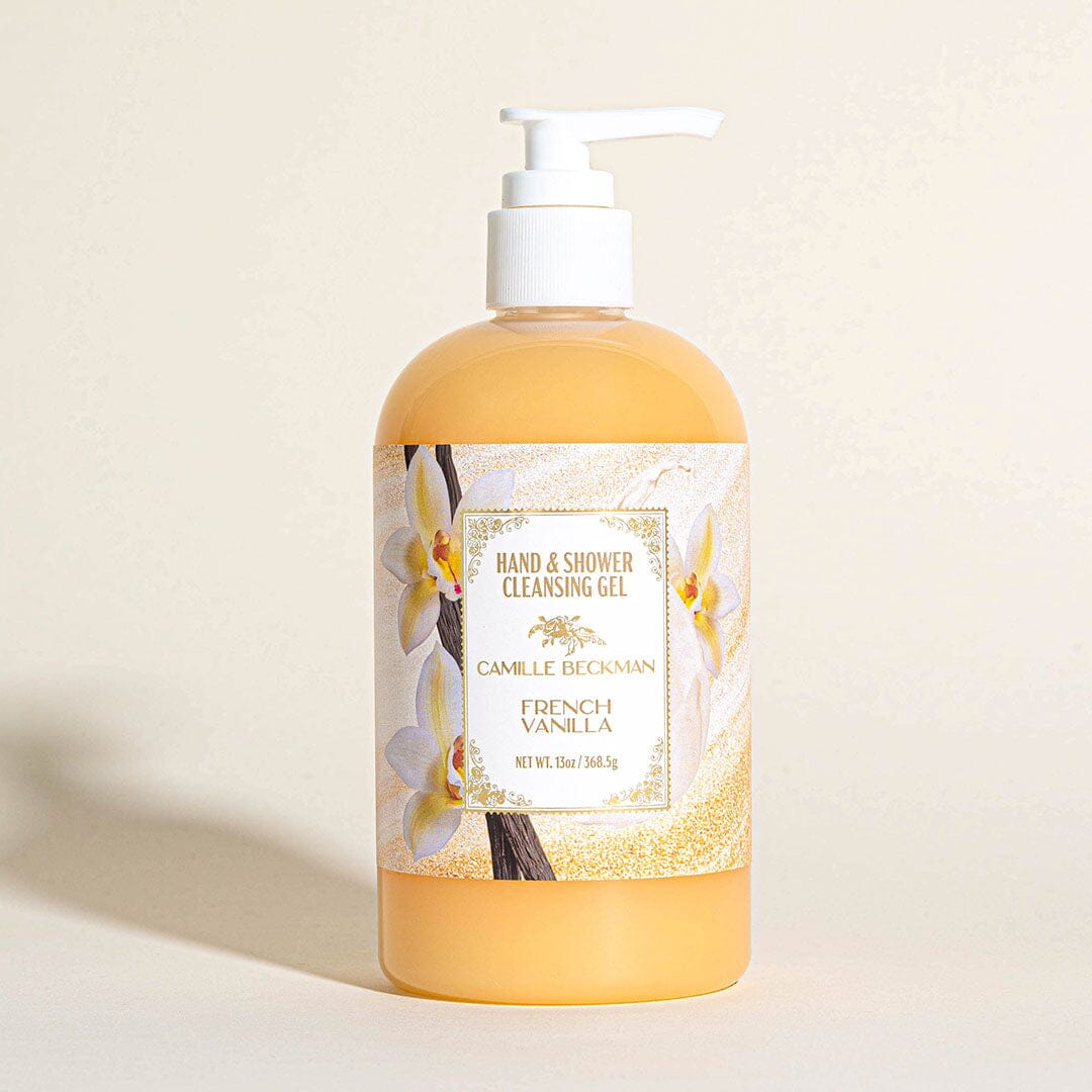 Hand and Shower Cleansing Gel 13oz French Vanilla (6/case) Pump Soap Camille Beckman