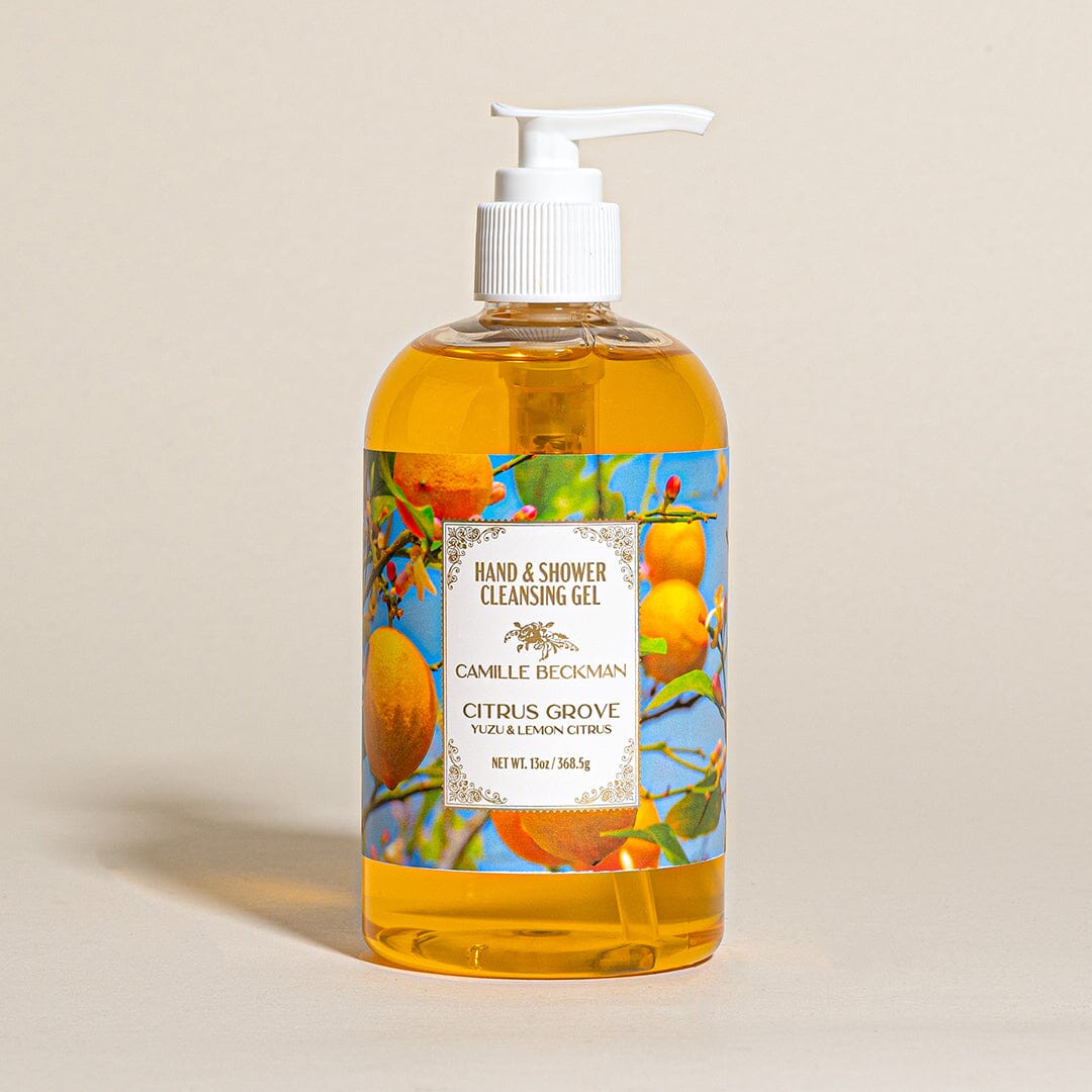 Hand and Shower Cleansing Gel 13oz Citrus Grove (6/case) Pump Soap Camille Beckman