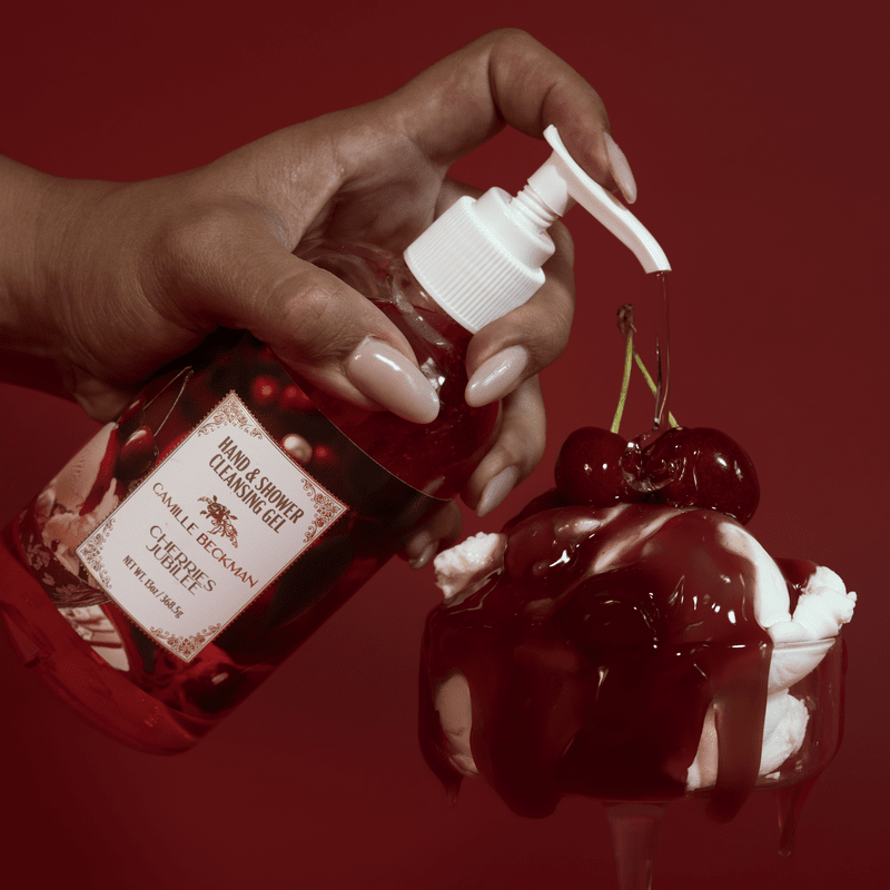 Hand and Shower Cleansing Gel 13oz Cherries Jubilee (6/case) Camille Beckman Wholesale