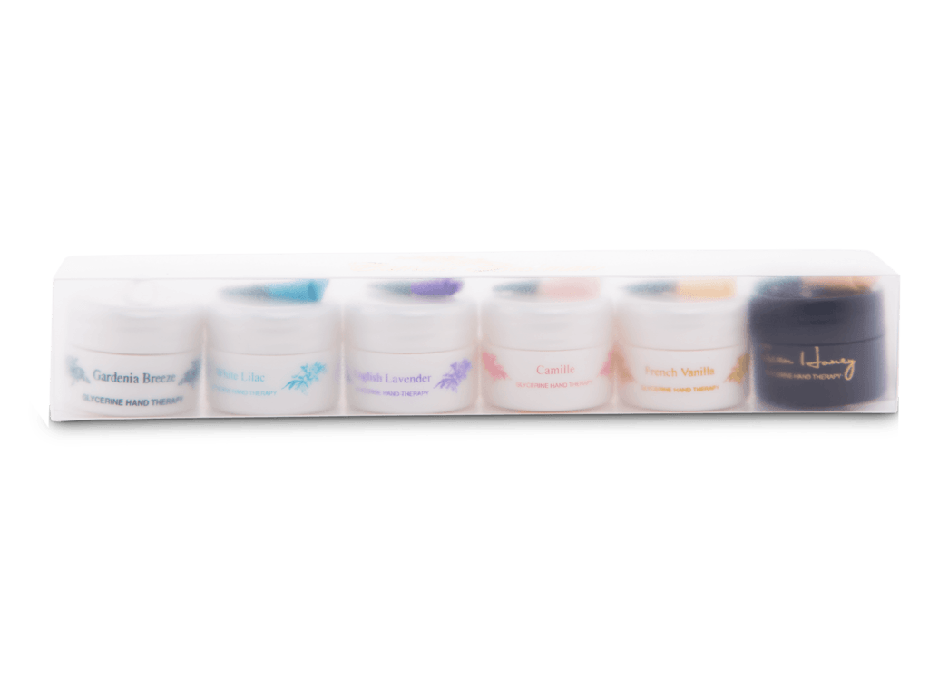 Glycerine Hand Therapy Small Pot Sampler (6/case) Gift Set Camille Beckman