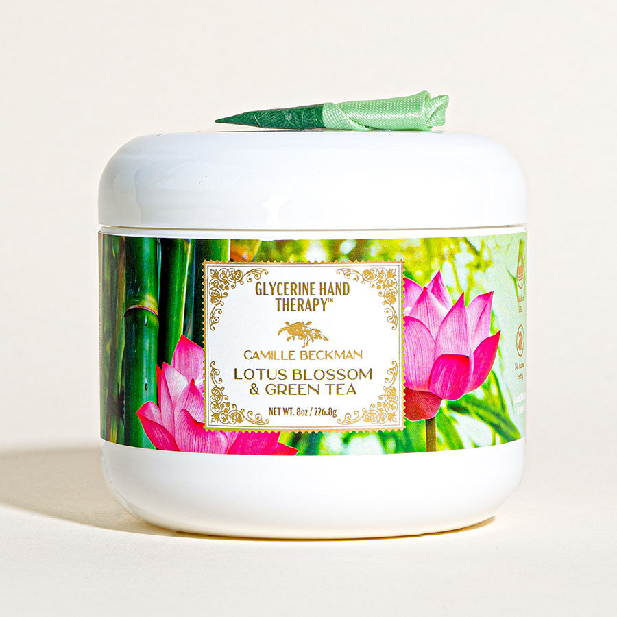Glycerine Hand Therapy 8oz Lotus Blossom & Green Tea (6/case) Hand Therapy Camille Beckman