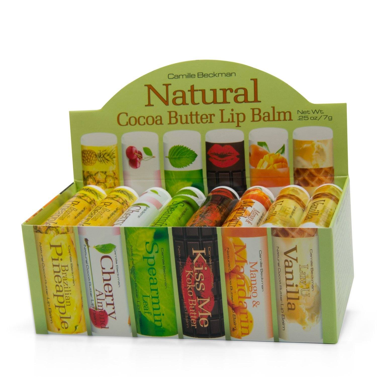 Natural Lip Balm Assorted (4 of Each Flavor) Lip Balm Camille Beckman