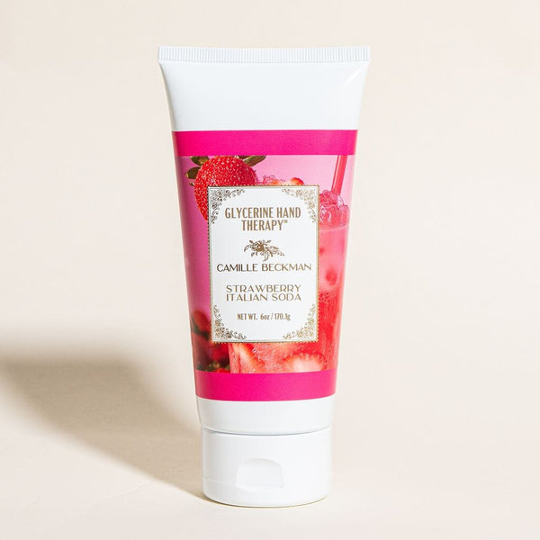 Glycerine Hand Therapy™ 6oz Strawberry Italian Soda (6/case) Camille Beckman Wholesale 