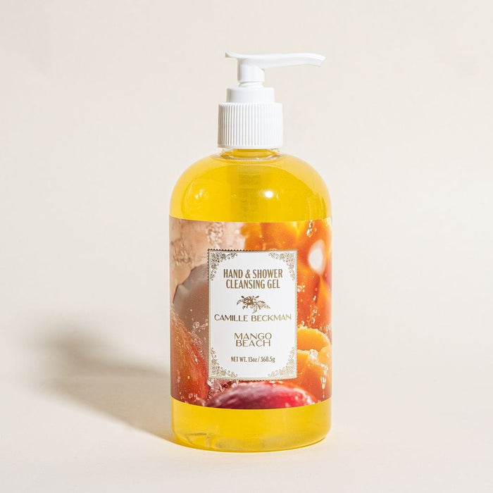 Hand and Shower Cleansing Gel 13oz Mango Beach (6/case) Camille Beckman Wholesale 