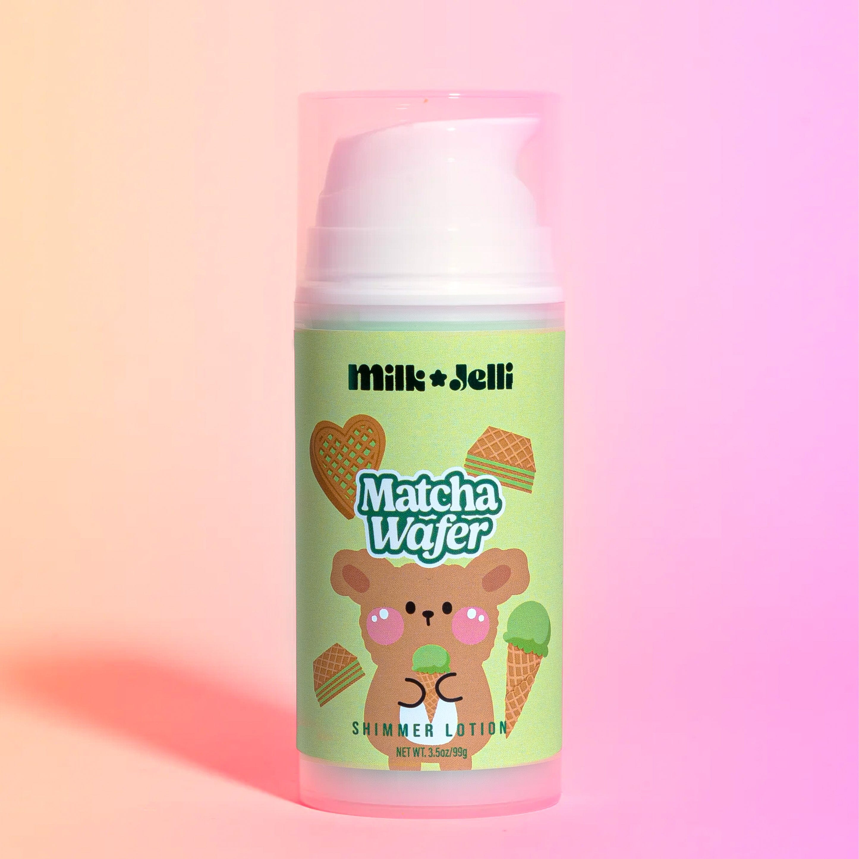 Milk Jelli Matcha Wafer - Shimmer Lotion (6/Case) Camille Beckman Wholesale 