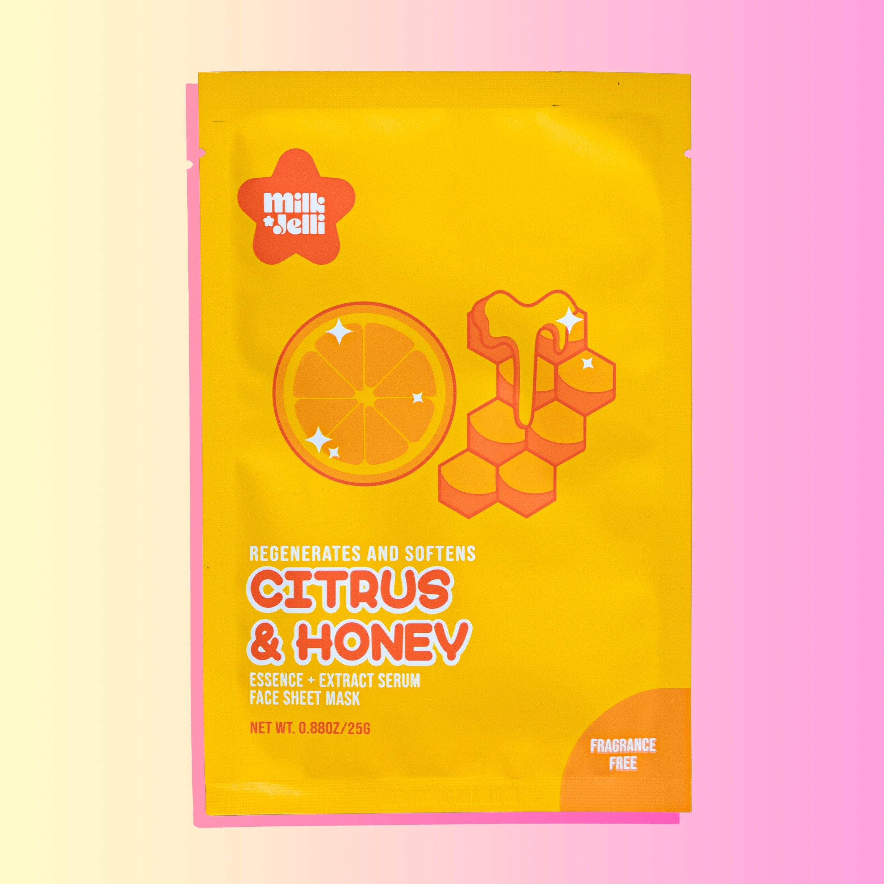 Milk Jelli Citrus + Honey Face Mask (7/Box) Camille Beckman Wholesale 