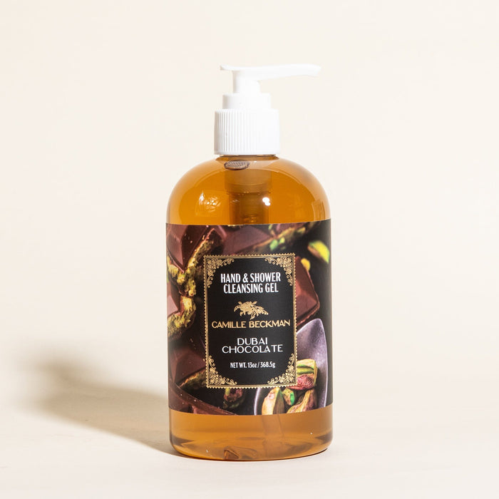 Hand and Shower Cleansing Gel 13oz Dubai Chocolate (6/case) Camille Beckman Wholesale 