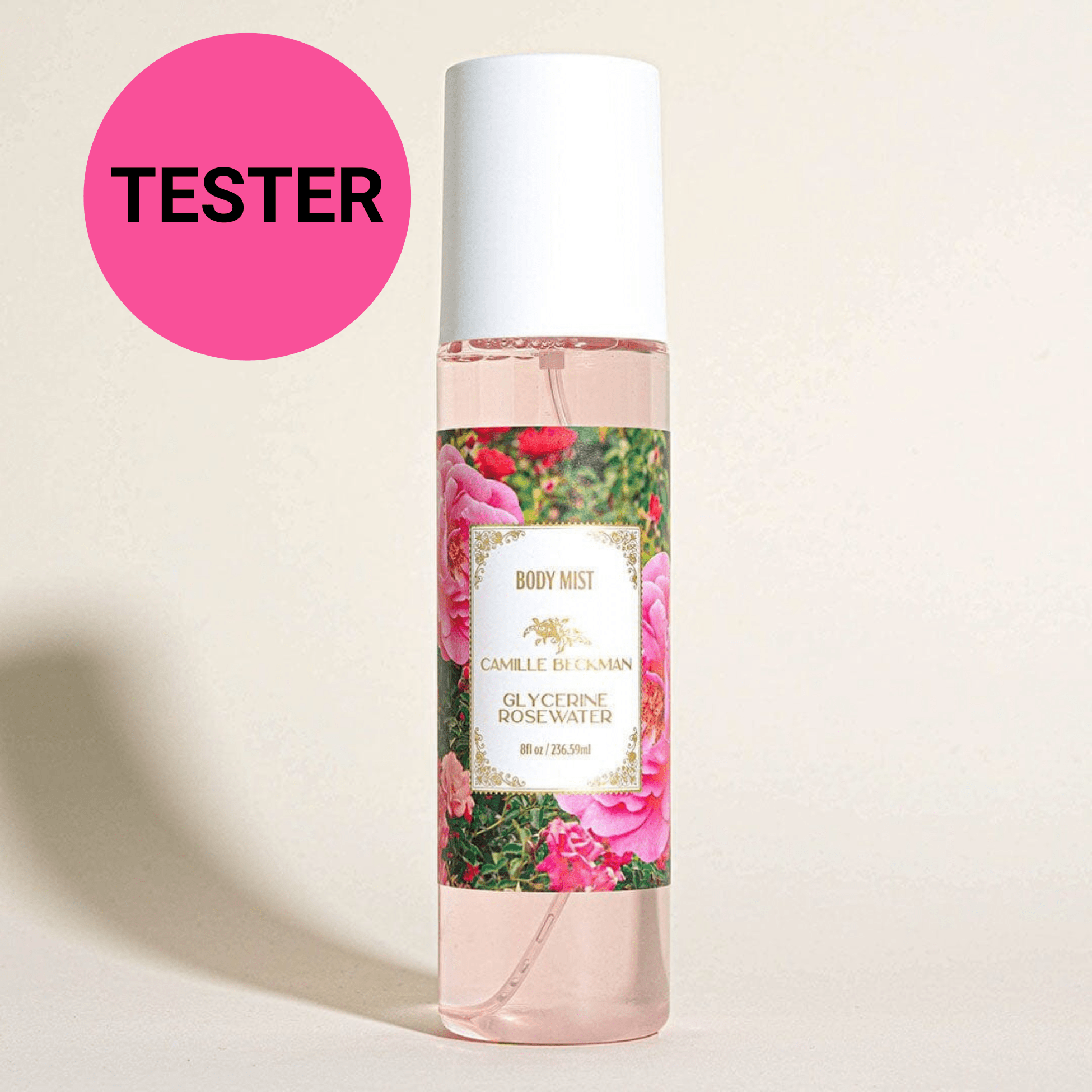 Fragrant Body Mist 8oz Glycerine Rosewater (Tester) Body Mist Camille Beckman Wholesale 