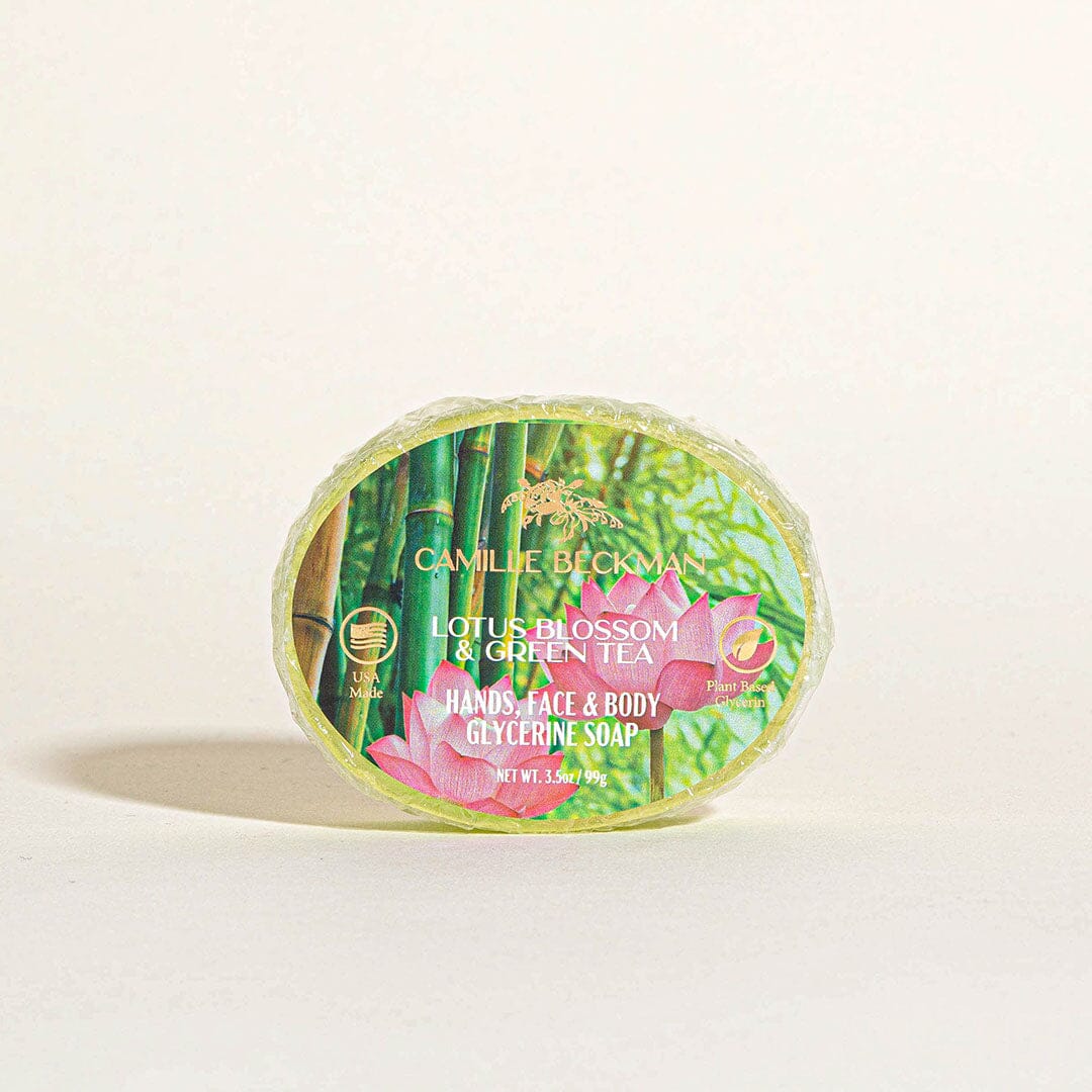 Glycerine Soap Lotus Blossom & Green Tea (6/case) Bar Soap Camille Beckman 