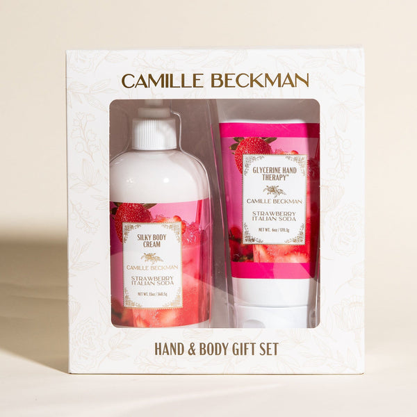 Hand & Body Gift Set Strawberry Italian Soda (4/case) Camille Beckman Wholesale 