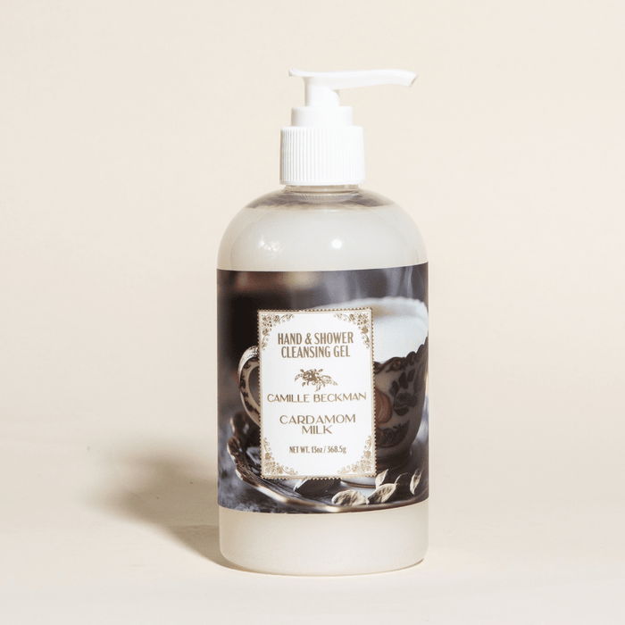 Hand and Shower Cleansing Gel 13oz Cardamom Milk (6/case) Camille Beckman Wholesale 