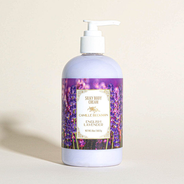 Silky Body Cream 13oz English Lavender (6/case) Body Cream Camille Beckman 