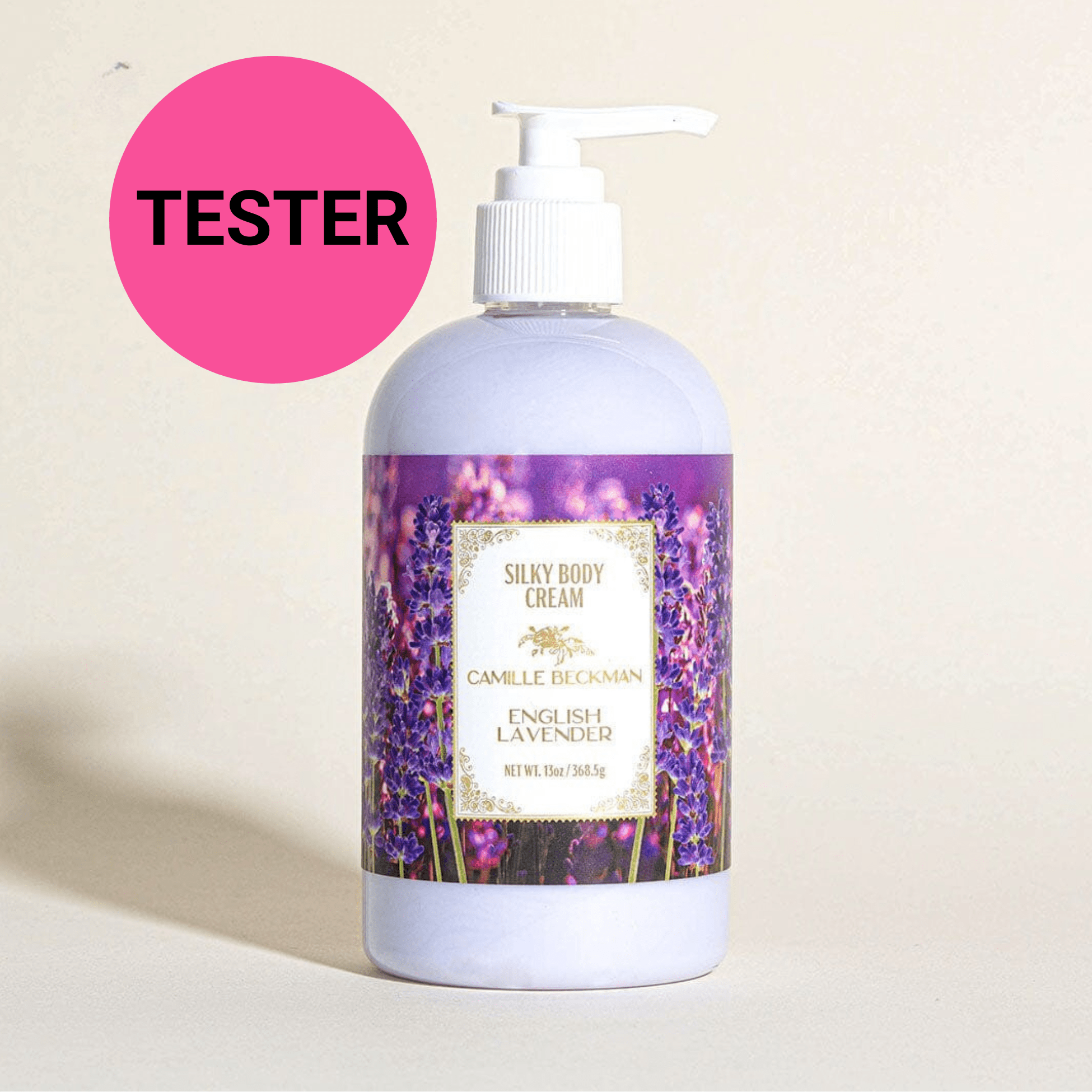 Silky Body Cream 13oz English Lavender (Tester) Body Cream Camille Beckman 