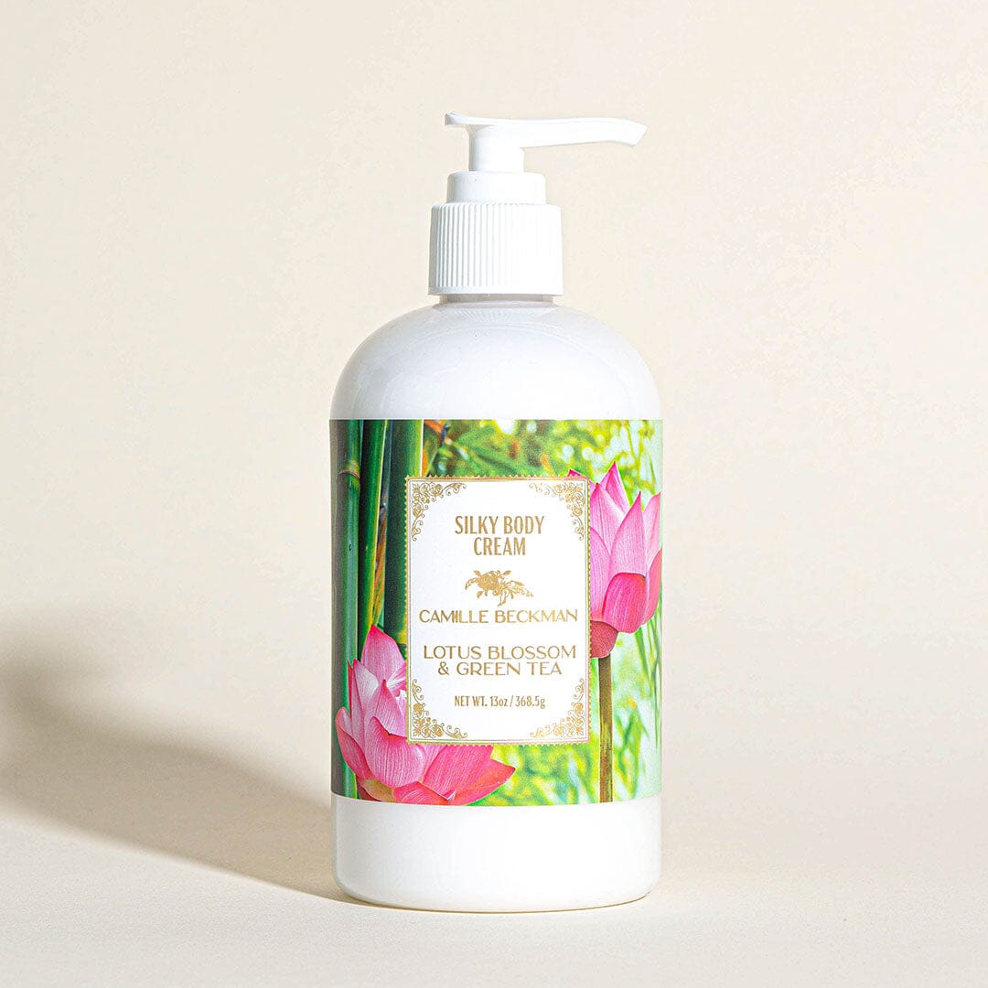 Silky Body Cream 13oz Lotus Blossom & Green Tea (6/case) Body Cream Camille Beckman 