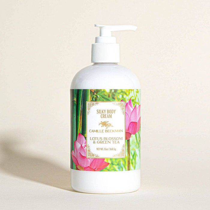 Silky Body Cream 13oz Lotus Blossom & Green Tea (6/case) Body Cream Camille Beckman 
