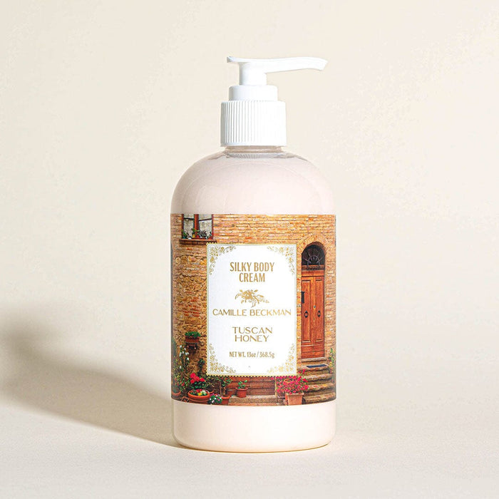 Silky Body Cream 13oz Tuscan Honey (6/case) Body Cream Camille Beckman 