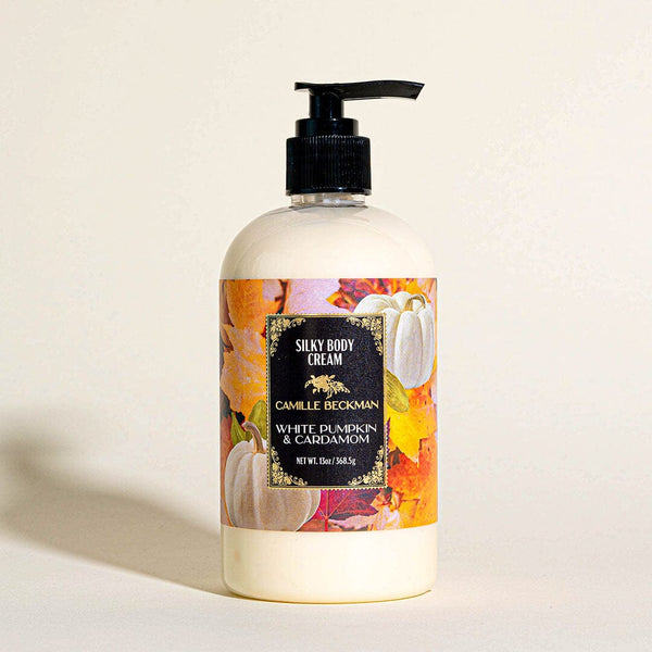 Silky Body Cream 13oz White Pumpkin & Cardamom (6/case) Body Cream Camille Beckman Wholesale 