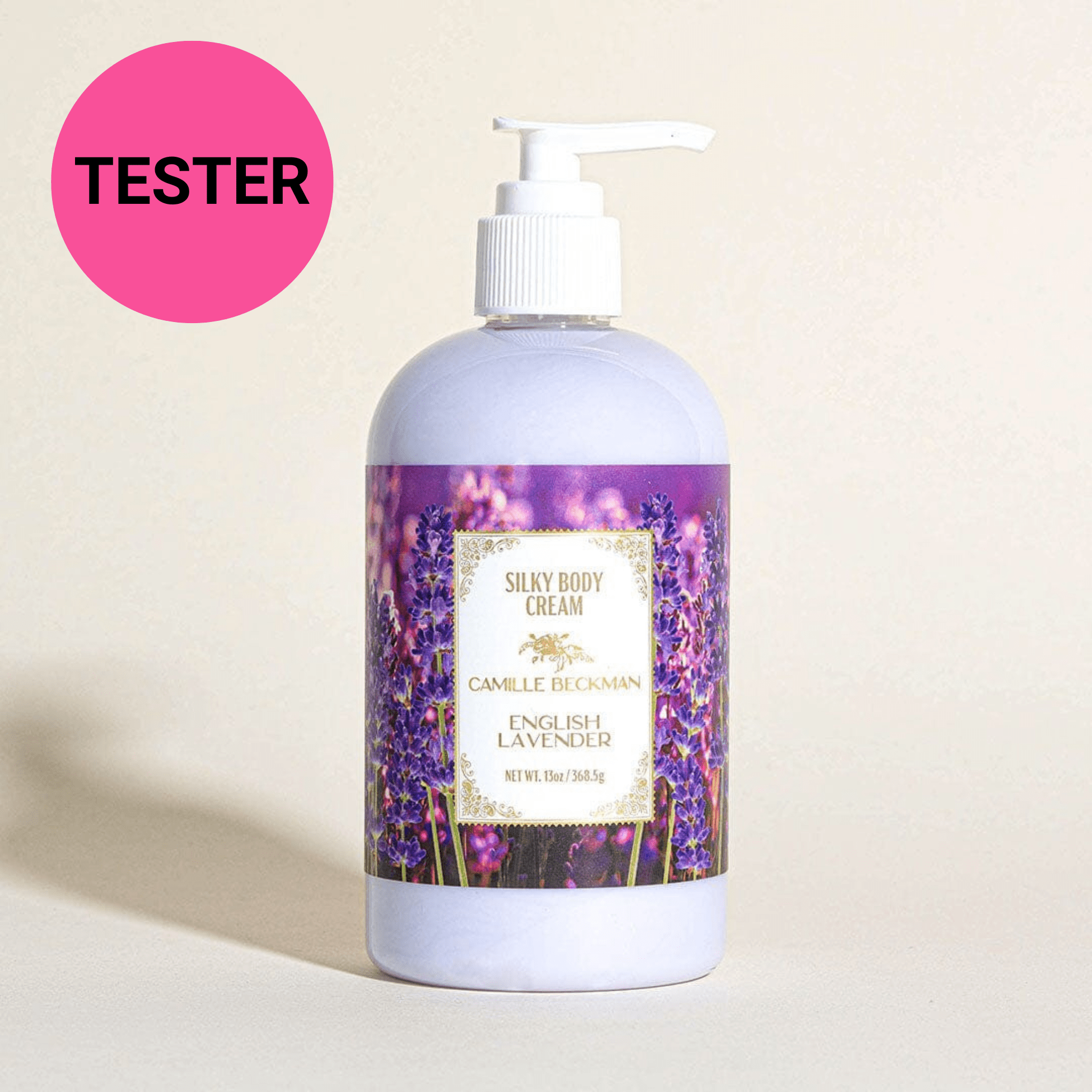 Silky Body Cream 13oz English Lavender (Tester) Body Cream Camille Beckman 
