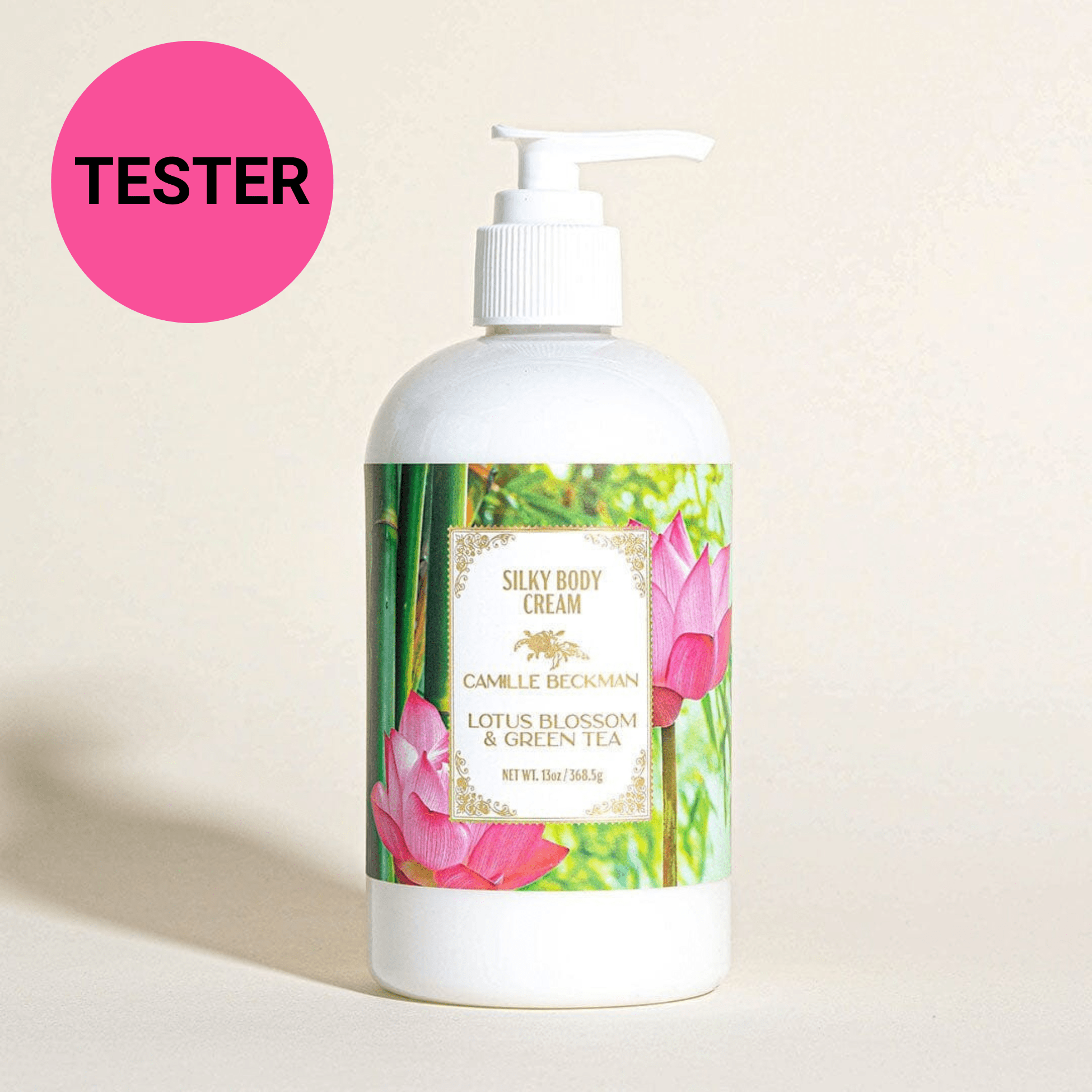 Silky Body Cream 13oz Lotus Blossom & Green Tea (Tester) Body Cream Camille Beckman 