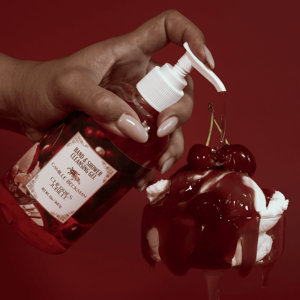 Hand and Shower Cleansing Gel 13oz Cherries Jubilee (6/case) Camille Beckman Wholesale 