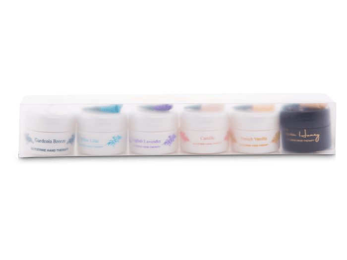 Glycerine Hand Therapy Small Pot Sampler (6/case) Gift Set Camille Beckman 